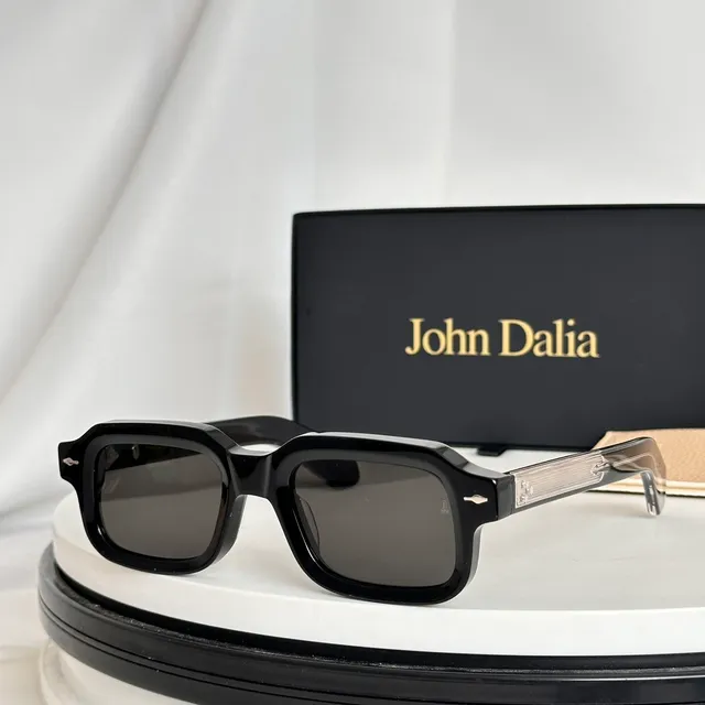 John Dalia Rectangular Translucent Peach Sunglasses 2