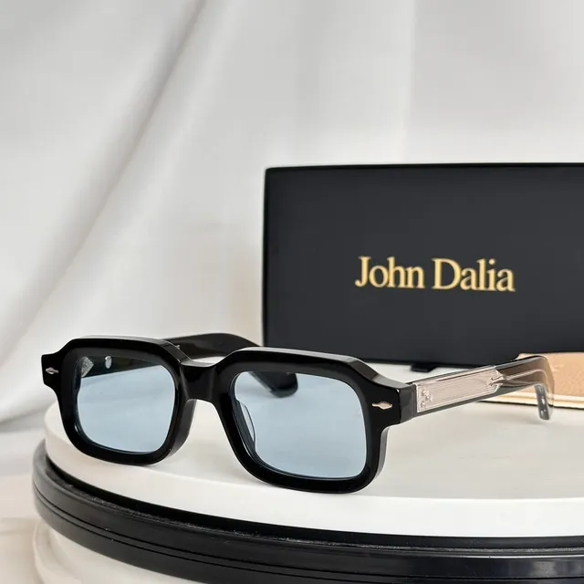 John Dalia Rectangular Translucent Peach Sunglasses 9