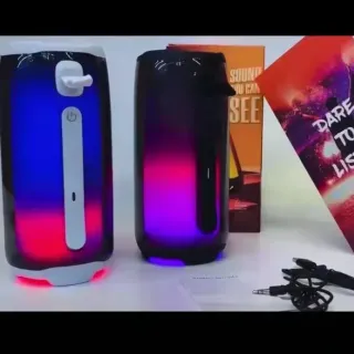 LED Gradient Illuminated Cylindrical Portable Speaker