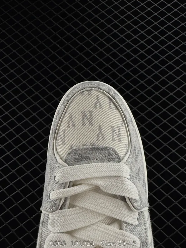 MLB Chunky Liner Denim Gray Monogram Chunky Sneakers 2