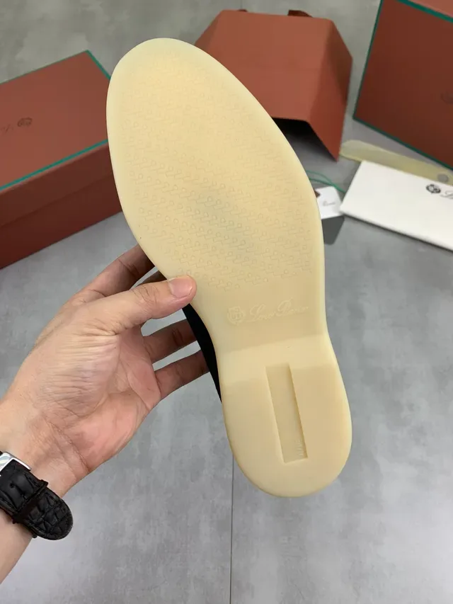 Navy Beige Suede Saddle Strap Loafer 3