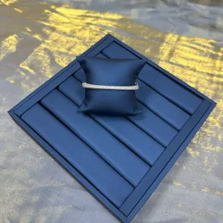 Navy Silver Pavé-Set 手链