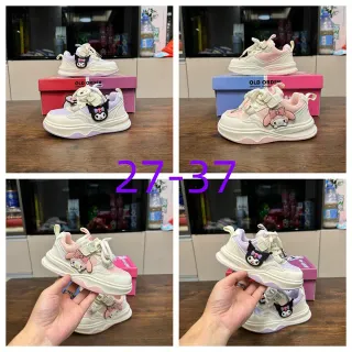 OLD ORDER Beige Pink Sole Character Appliqué Chunky Sneakers