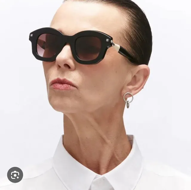 Oversized Acetate Frame Gold Mirrored Lens Sunglasses 6