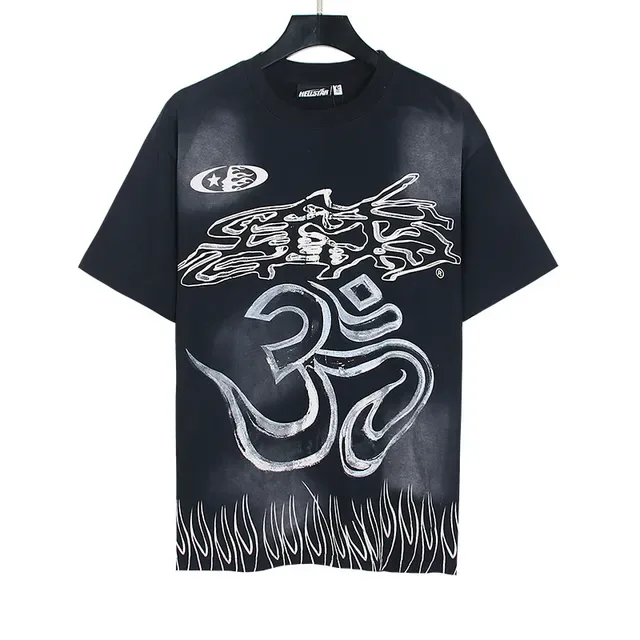 Oversized Graphic Flame-Hem T-Shirt 8
