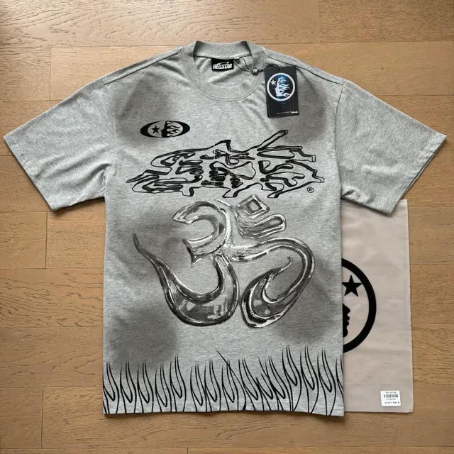 Oversized Graphic Flame-Hem T-Shirt 17