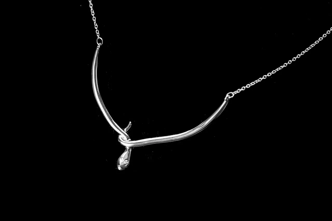 Pavé Knot Motif Silver-Tone Necklace 5