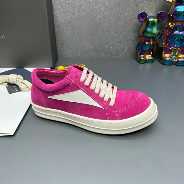 Pink White Fuchsia Suede Upper Contrast Side Panel Sneakers 6