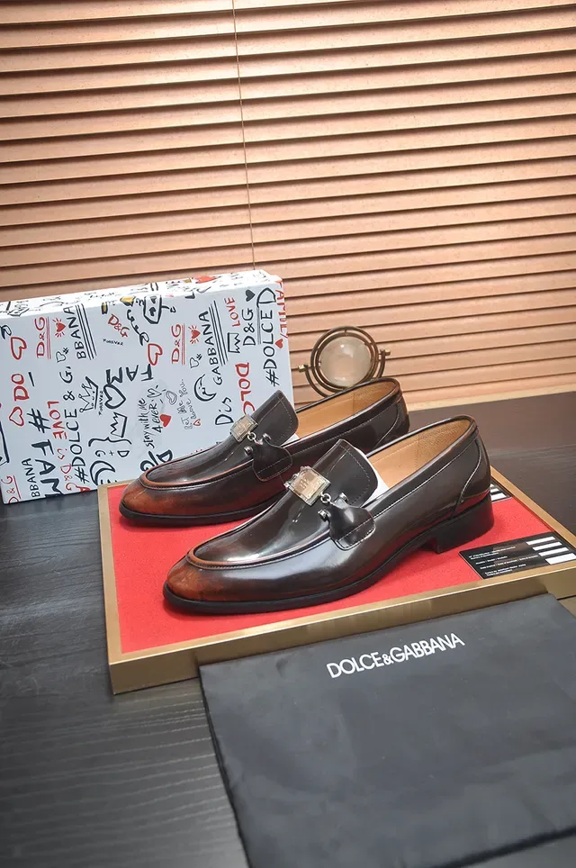 Polished Brown Leather Bit Strap Loafer 4