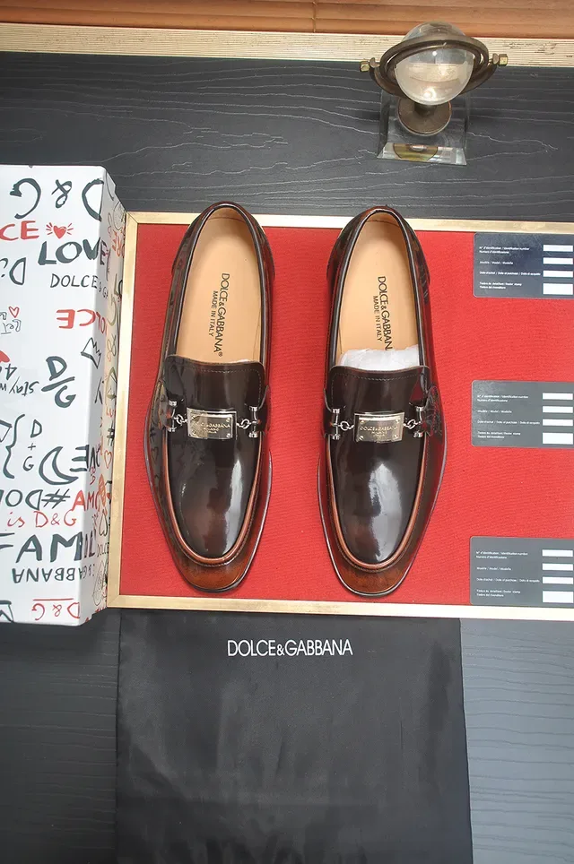 Polished Brown Leather Bit Strap Loafer 5