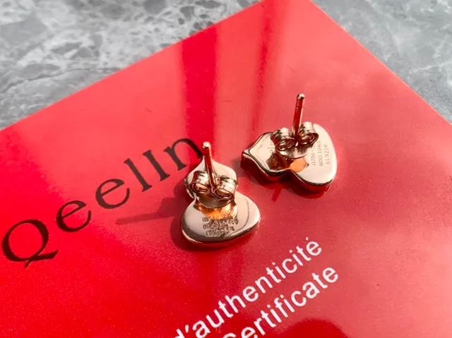 Red Gourd-Shaped Pavé Stone Earrings 6