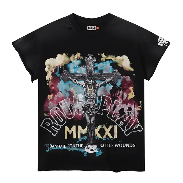 ROUGH PLAY MMXXI Band Aid for the Battle Wounds Graphic T-Shirt 3