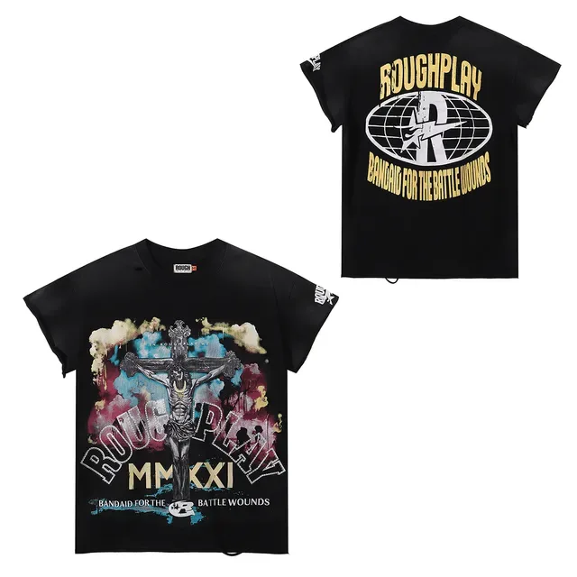 ROUGH PLAY MMXXI Band Aid for the Battle Wounds Graphic T-Shirt 4