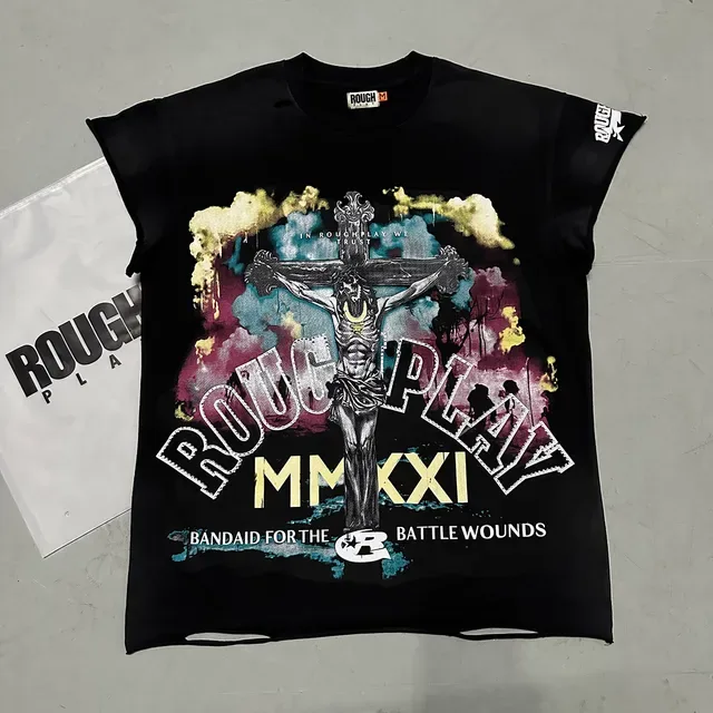 ROUGH PLAY MMXXI Band Aid for the Battle Wounds Graphic T-Shirt 7