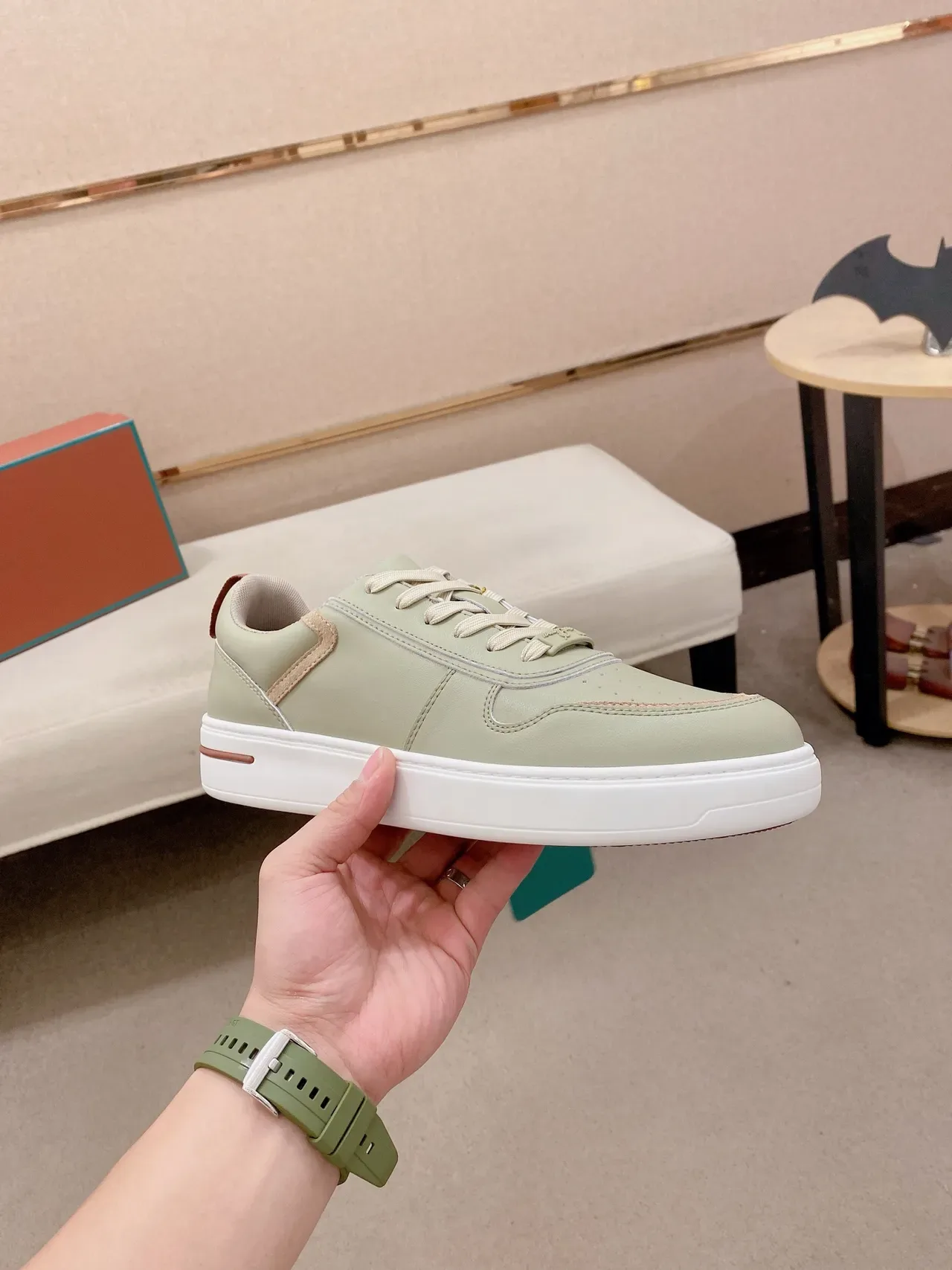 Tênis Lifestyle Verde Sage Panelado Low-Top 5