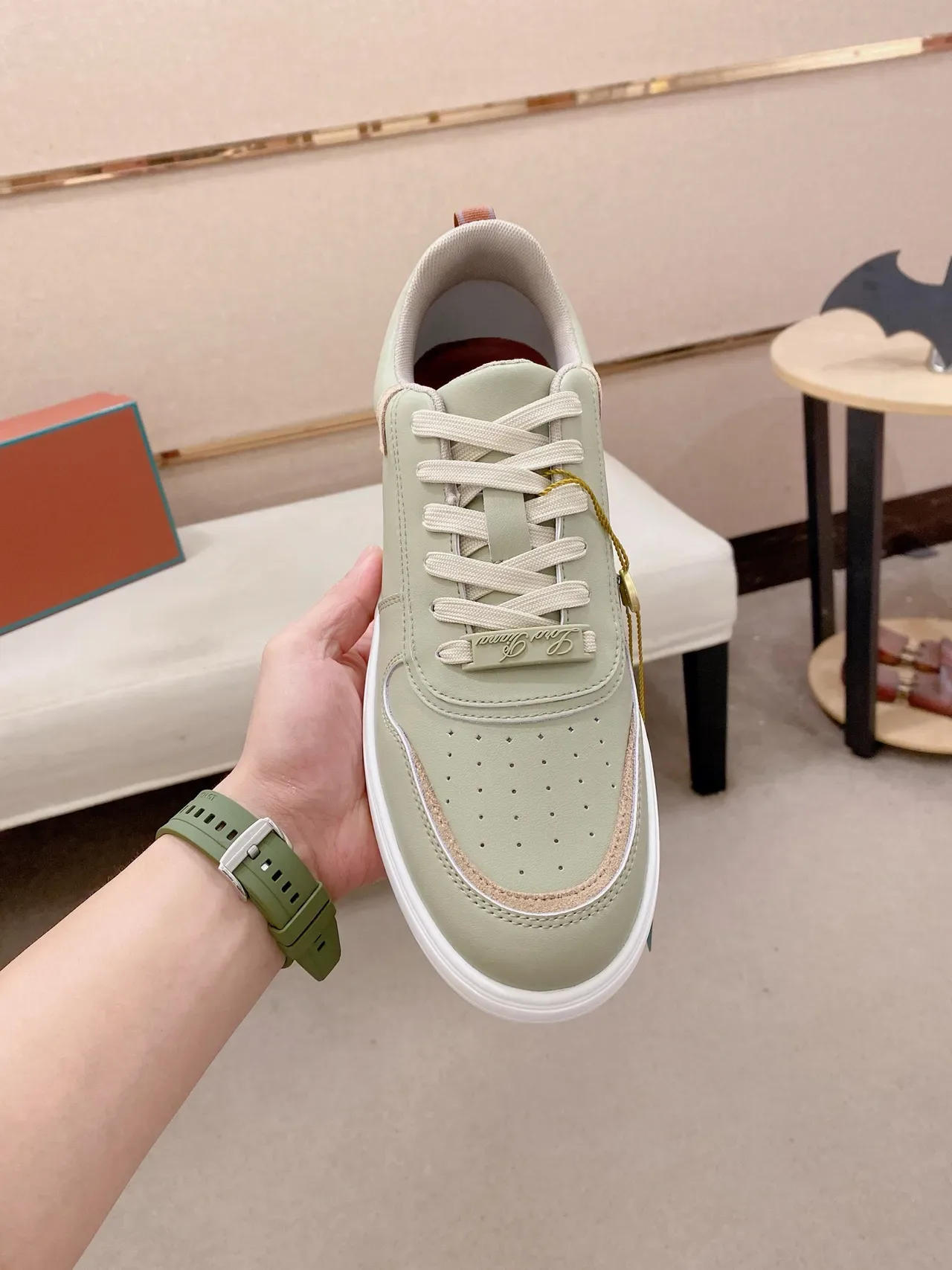 Tênis Lifestyle Verde Sage Panelado Low-Top 6