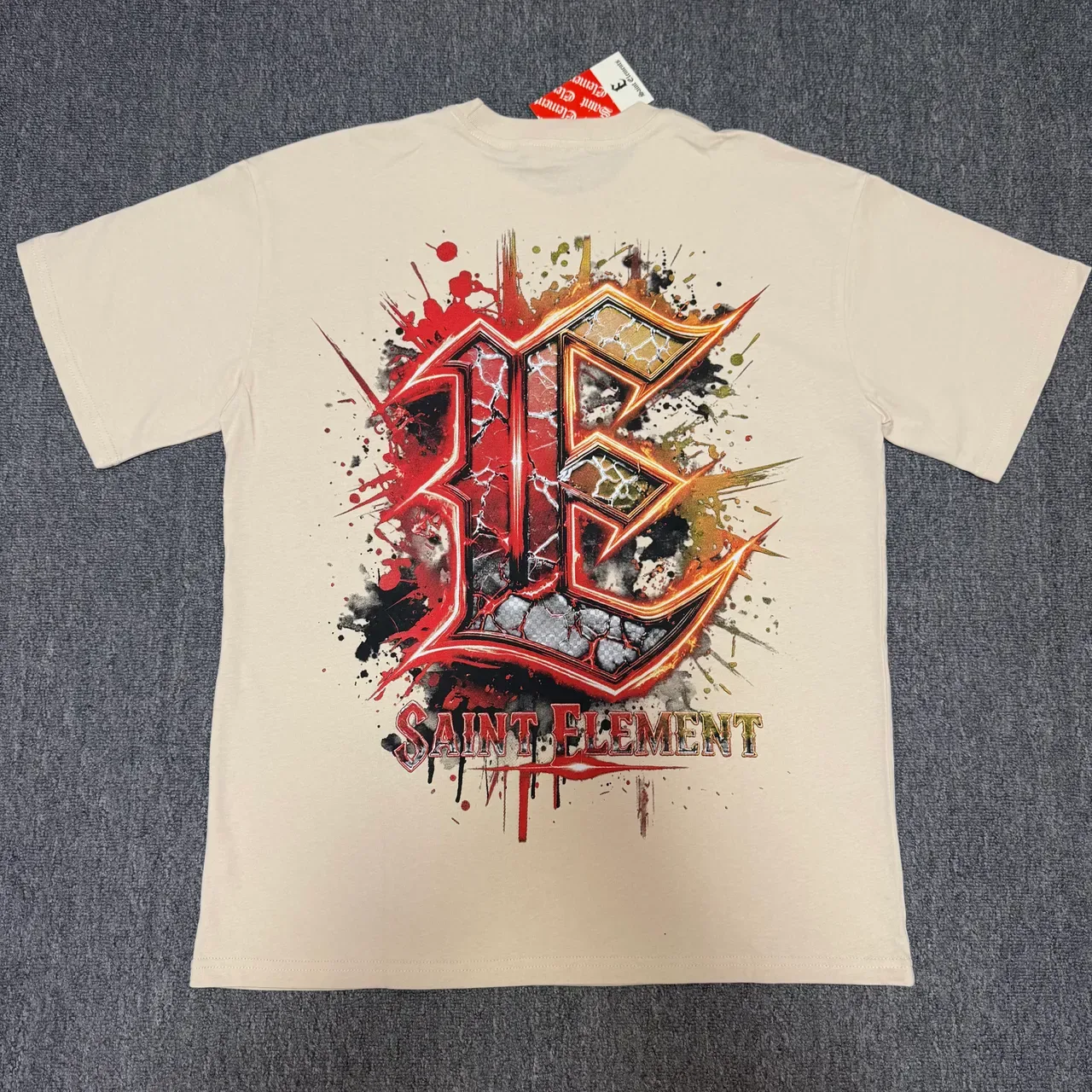 Saint Elements Graphic Print Angel Devil Motif T-Shirt 5