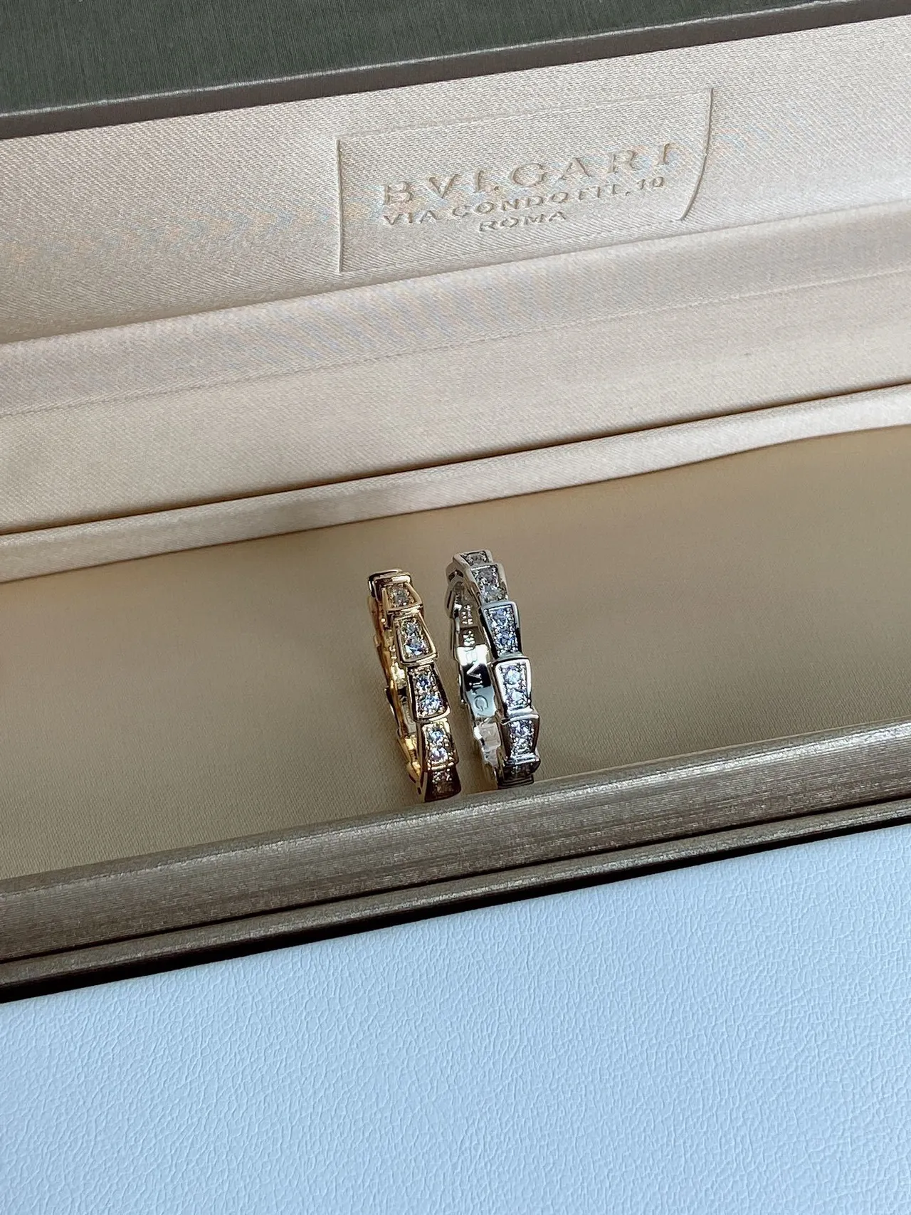 Silver and Gold Tone Geometric Channel-Set Stackable Rings 3