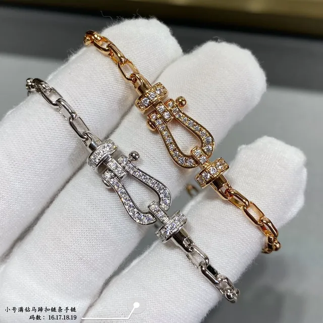 Silver and Gold Tone Pavé Lyre Clasp Link Bracelets 9