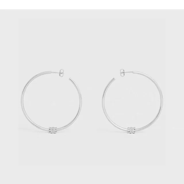 Aros de plata y oro de metal pulido 6