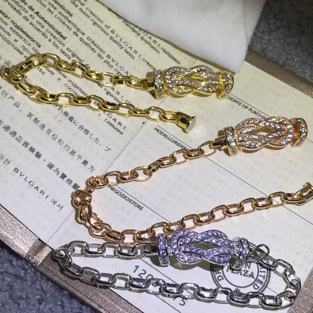 Silver Gold Pavé Crystal Knot-Shaped Bracelet 2