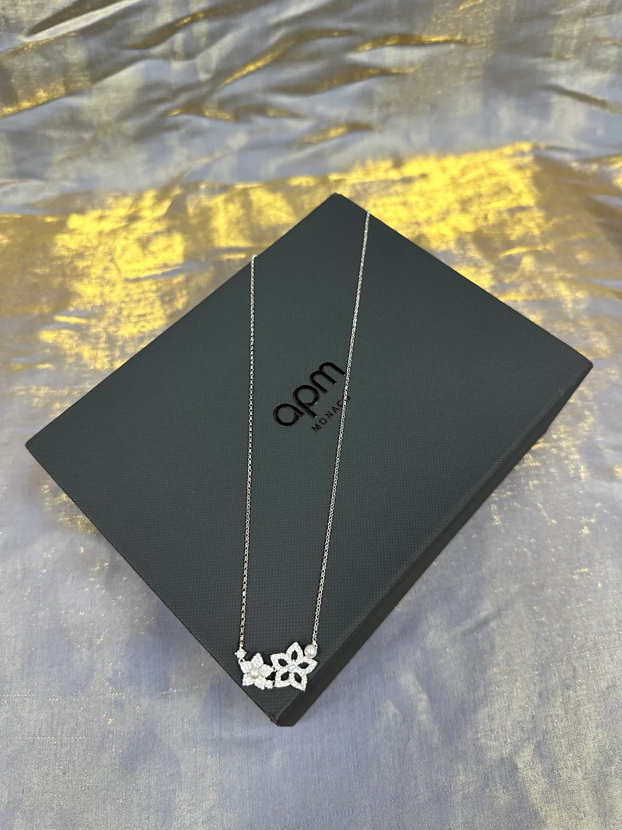 Silver Navy Chain Floral Openwork Pendant Necklace 5