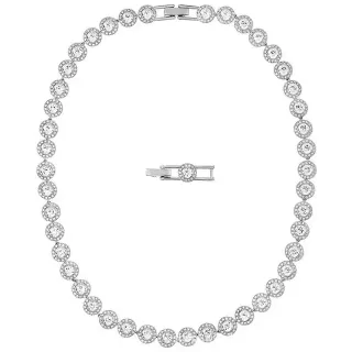 银色 Pavé 光环站项链