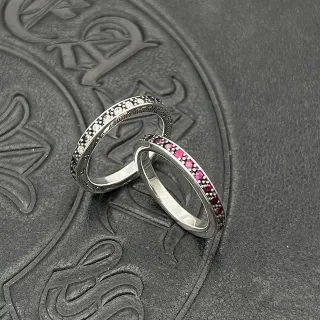 Silver-Tone Pavé-Set Stackable Gemstone Rings