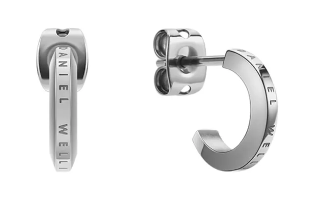 Silver-Toned Engraved C-Hoop Earring 2