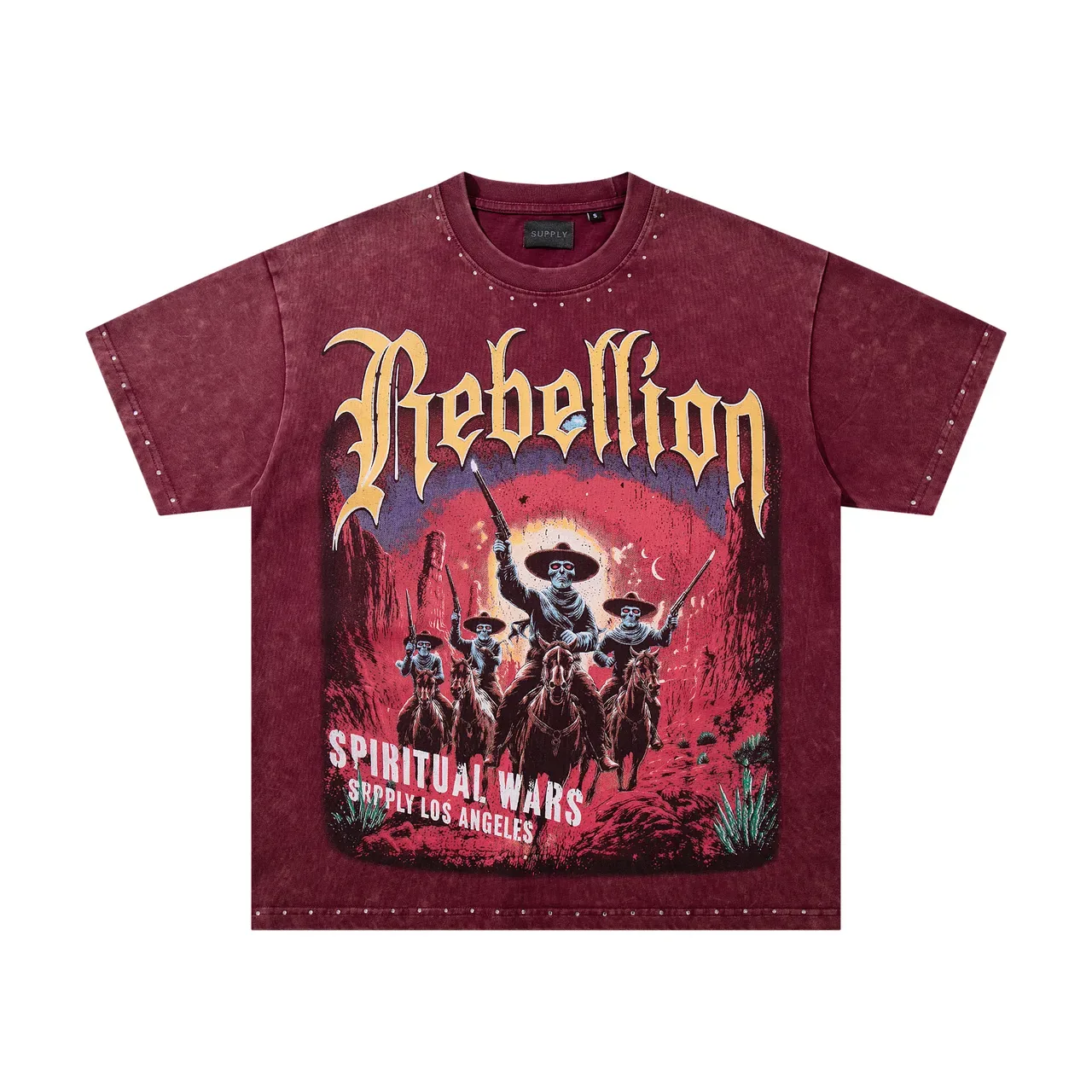 Camiseta oversized desgastada Supply Rebellion Spiritual Wars 6