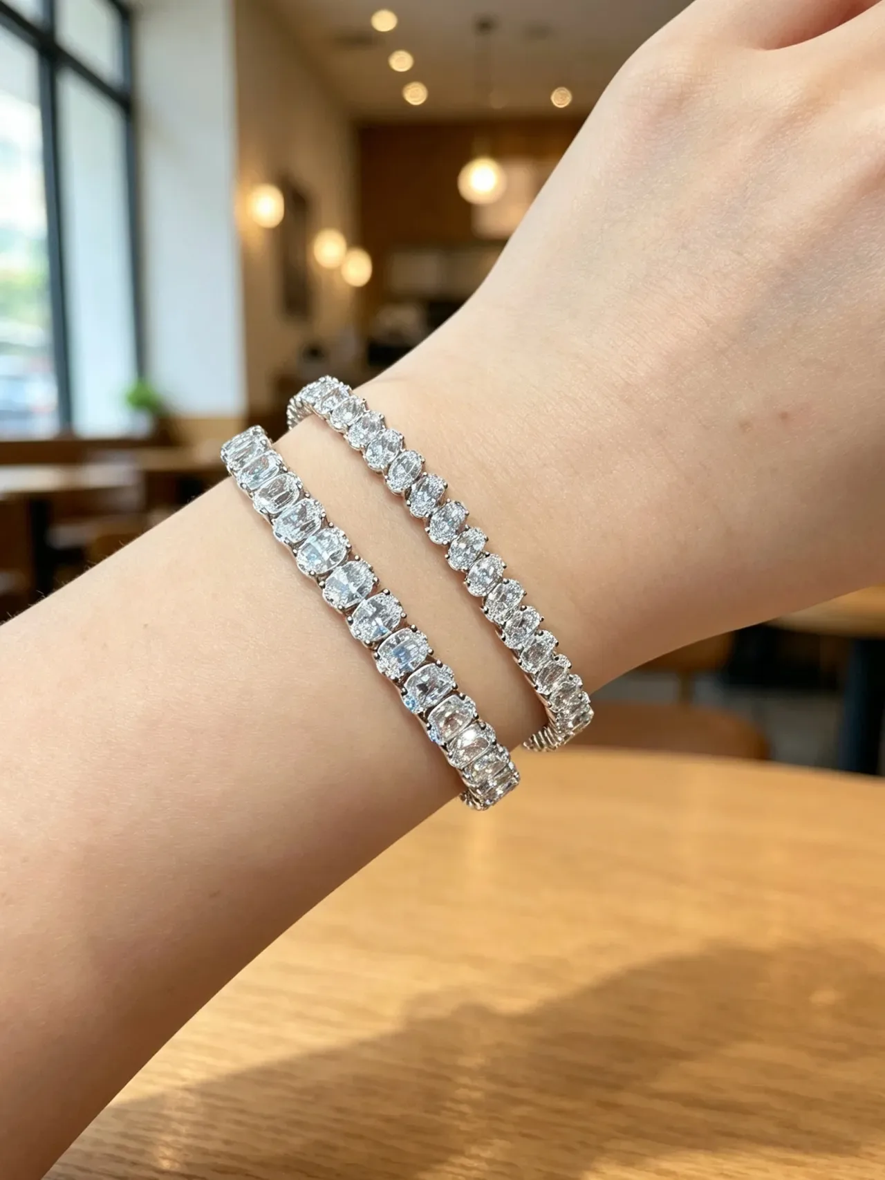 Tennis-Style Multi-Stone Channel-Set Bracelet 3