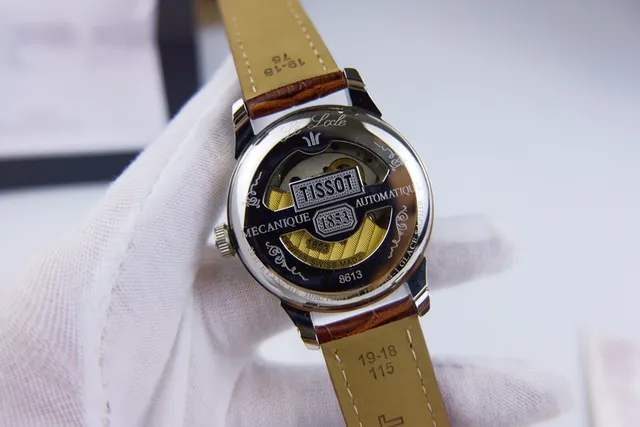 Tissot Le Locle Powermatic 80 Relógio de couro marrom mecânico 8