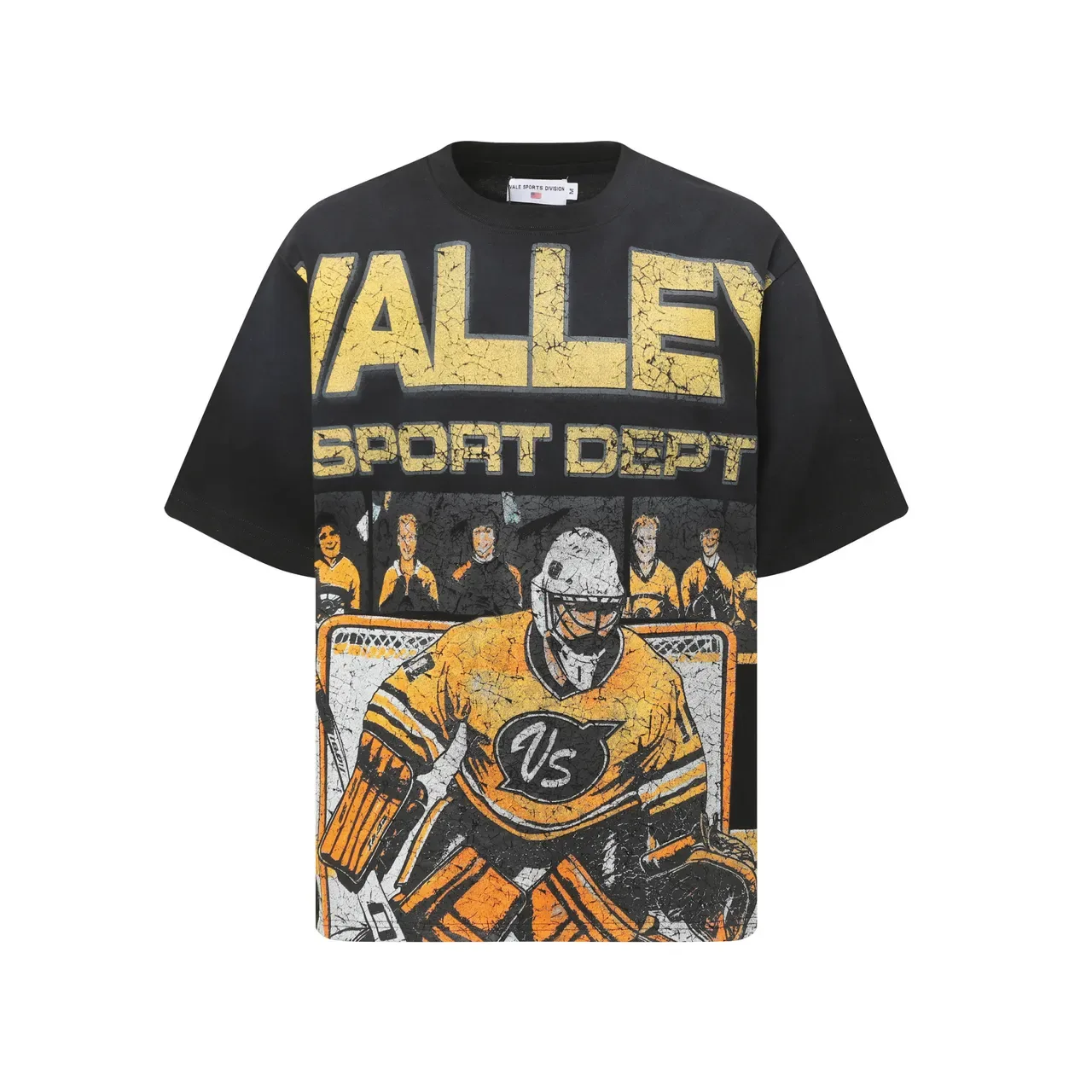 Valley Sport Dept ডিস্ট্রেসড হকি গোলকিপার গ্রাফিক টি-শার্ট 5