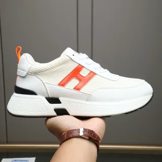 حذاء رياضي H-Logo Chunky أبيض وبرتقالي نمط حياة