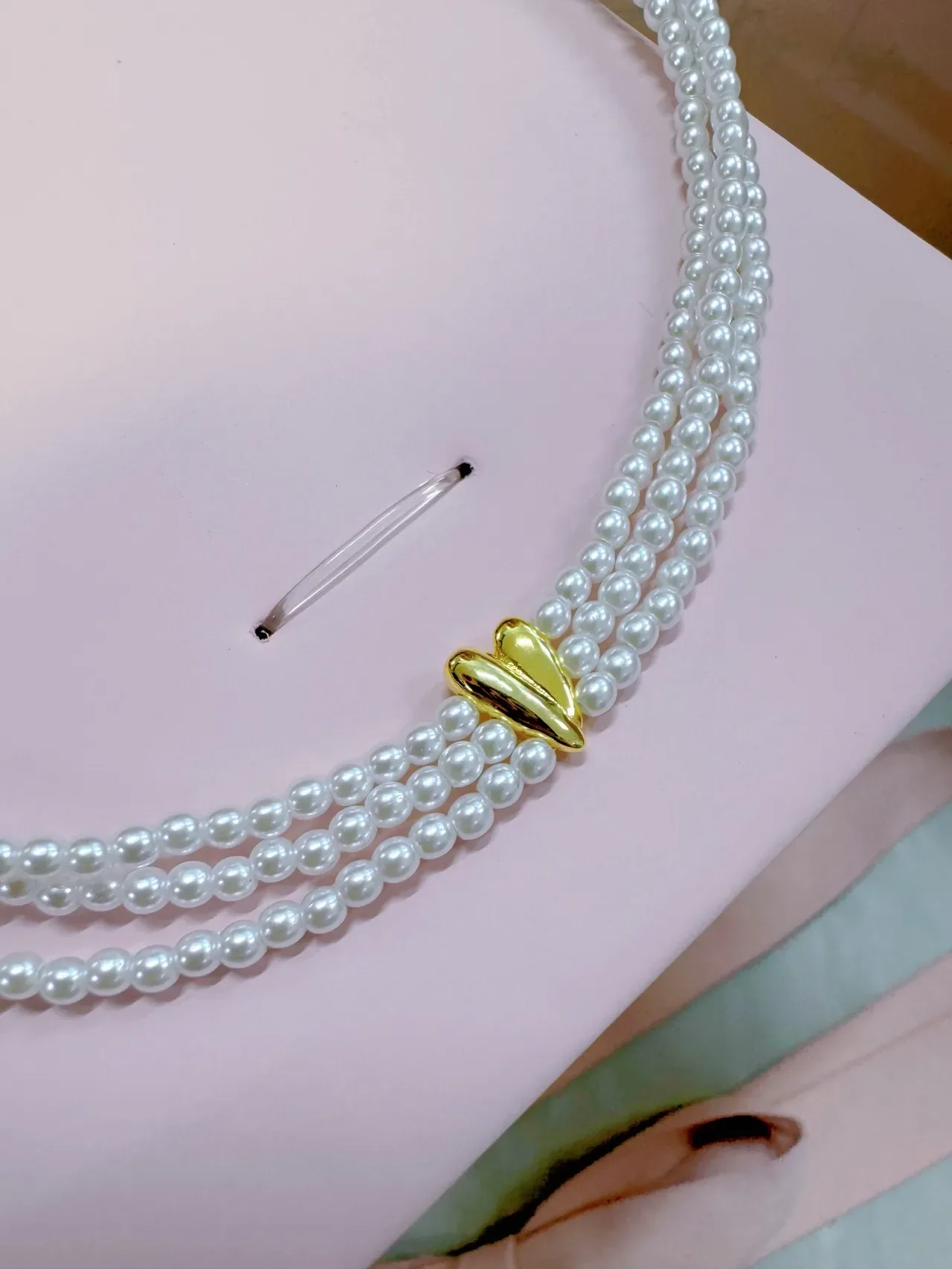 White Gold Multi-Strand Pearl Necklace 6
