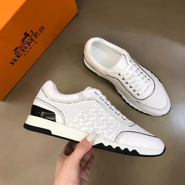 White Perforated Leather Lifestyle Sneaker 6