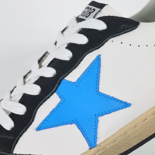 Golden Goose Ball Star أبيض أسود أزرق ذهبي سنيكرز لايف ستايل 6