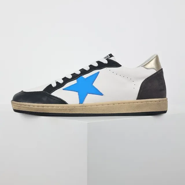 Golden Goose Ball Star أبيض أسود أزرق ذهبي سنيكرز لايف ستايل 9