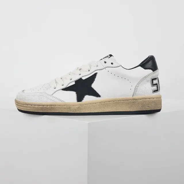 Golden Goose Super-Star أبيض أسود نجم حذاء أسلوب حياة 9
