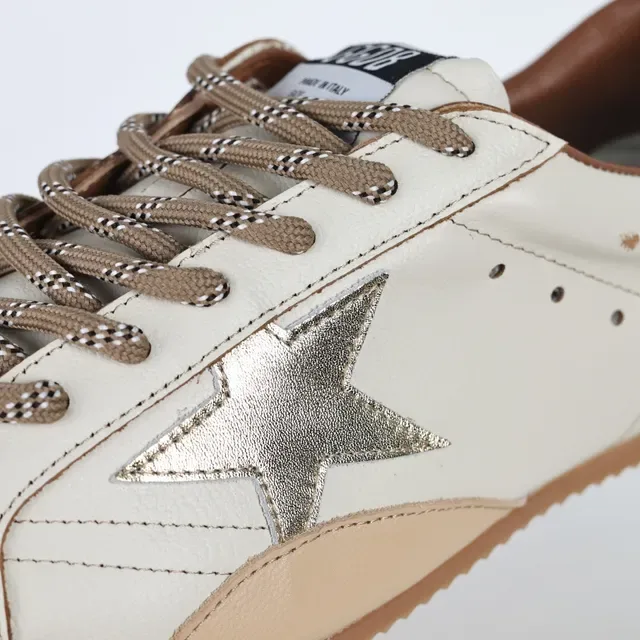 Golden Goose Superstar بيج فضي جلد مستهلك شعار نجم معدني سنيكرز أسلوب حياة 6
