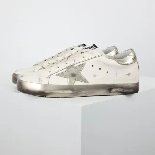Golden Goose Superstar Off-White Estrela Metálica Tênis Lifestyle