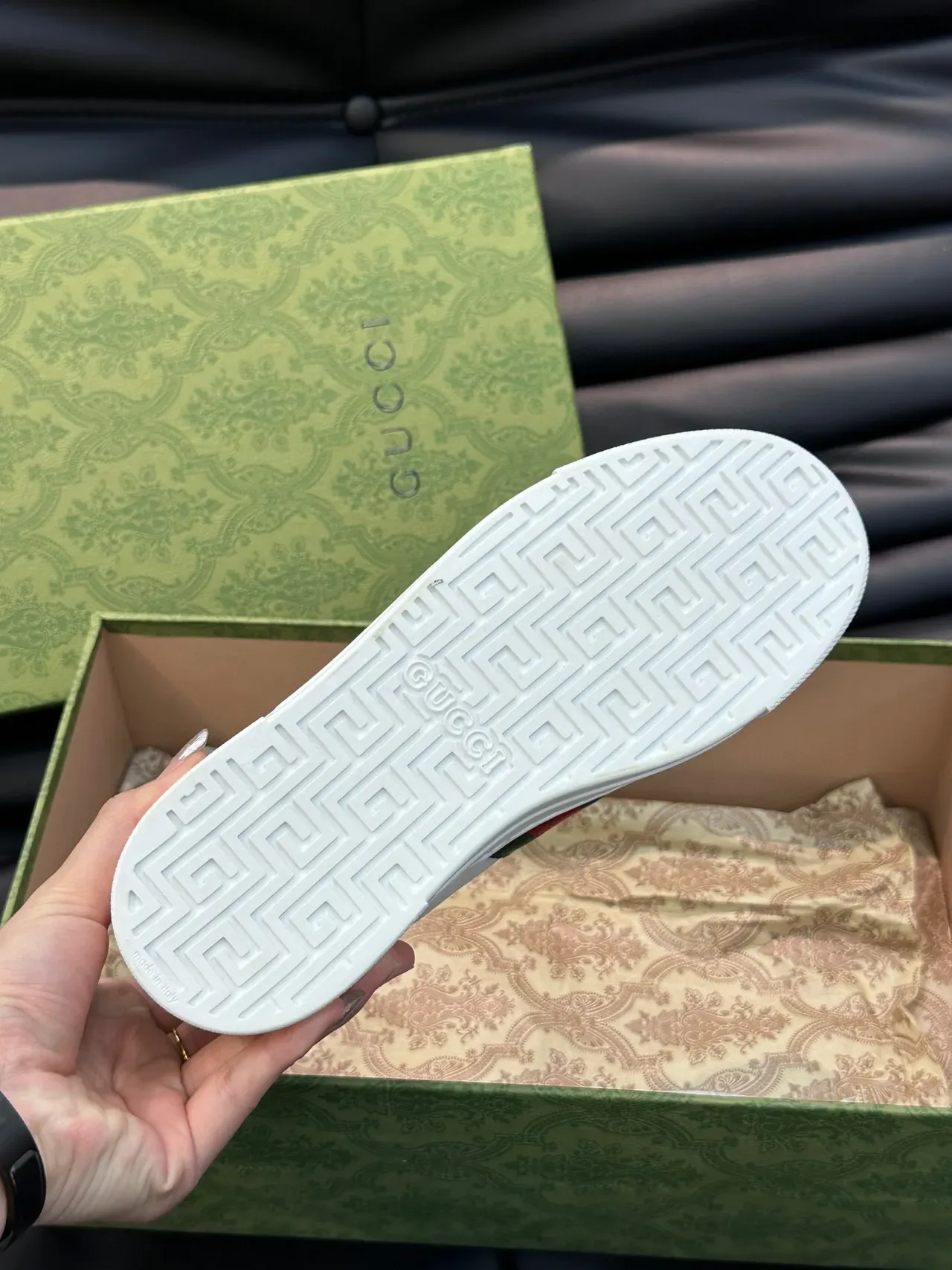Gucci Ace Broderie Apple Blanc Vert Rouge Sneakers Lifestyle 9