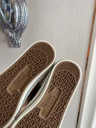 Gucci Ace estampado de maçã creme tênis lifestyle 5