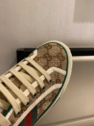 Gucci Ace GG Monogram Canvas Sneakers Lifestyle Vert-Bordé 8
