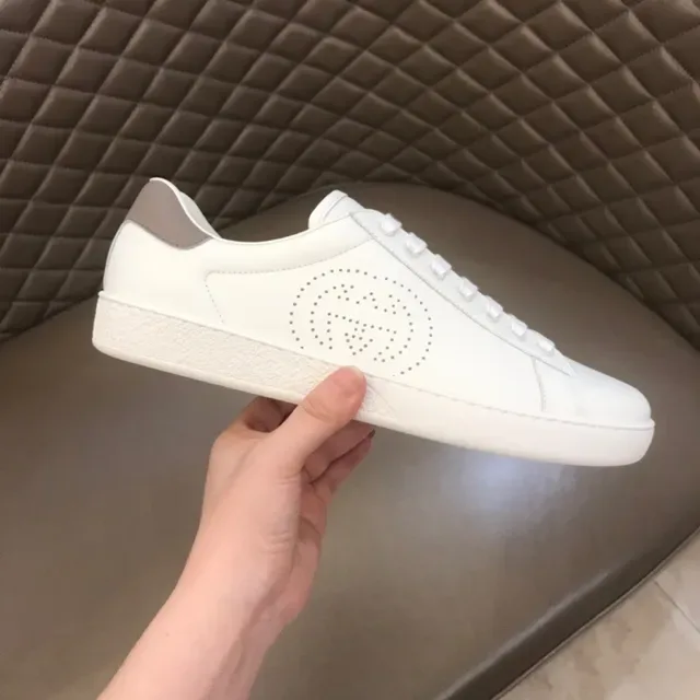 Gucci Ace Perforé Double G Blanc Lifestyle Sneakers 4