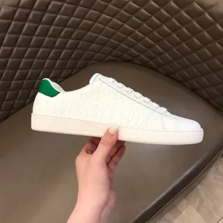 Gucci Ace blanco y verde Monogram cosido Lifestyle Sneakers