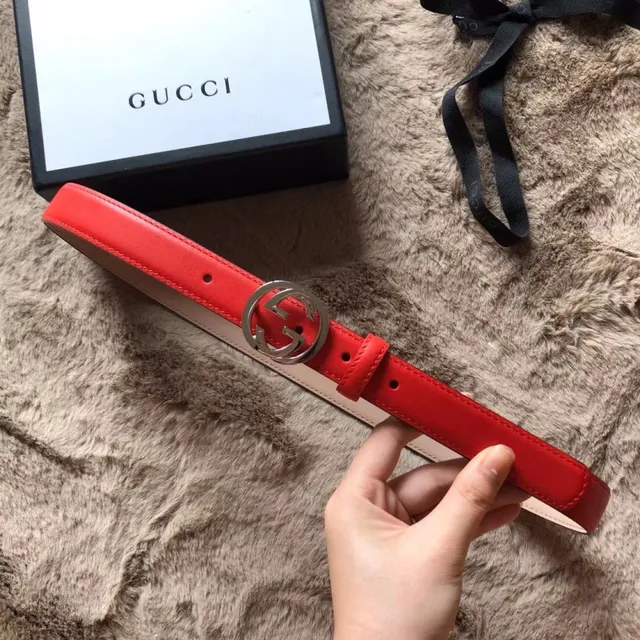 Gucci Black Pink Reversible Gold-Tone Interlocking G Buckle Leather Belt 3