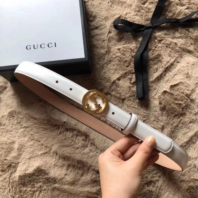 Gucci Black Pink Reversible Gold-Tone Interlocking G Buckle Leather Belt 12