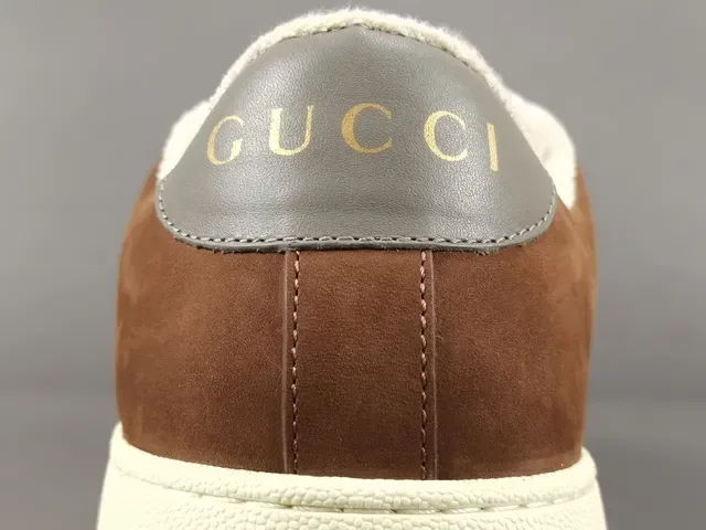 Gucci Marron Beige Semelle Chunky Plateforme GG Monogram Toile Sneakers Lifestyle 7