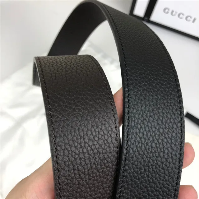 Gucci Double G Belt 黑色粒面皮革 金色扣头 皮革腰带 4